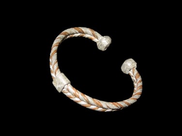 2" Child's Bracelet, Late 1800s, Horn of Africa, Handmade Copper Aluminum