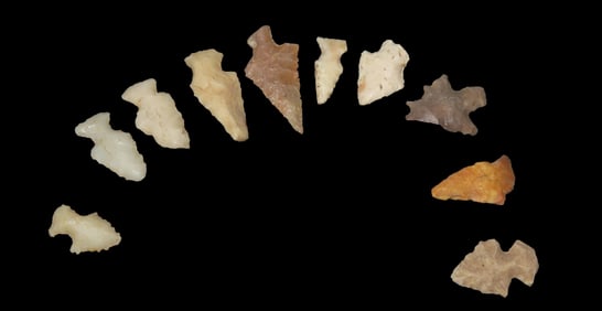 Small Collection of Kentucky/Tennessee Bird Points, Fort Ancient Triangles