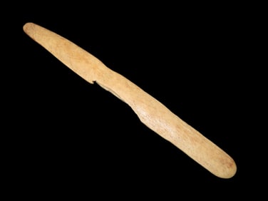 6 3/4" Split Buffalo Rib Bone Quill Flattener, Boleyte, Mandan, Morton Co. ND, Found by Curt Hintz