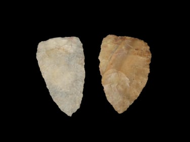 2" Each, Nice Pair of Paleo Archaic Blades