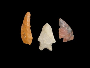 Set of 3 High Plains Points, Found in Montana