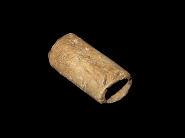 1" Bone Bead From Fox Field Kentucky, Ex Walt McIntire Collection