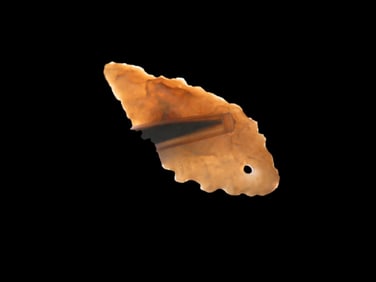 1 3/8" Neolithic Pendant / Arrowhead Drill Hole for Suspension, Northern Africa