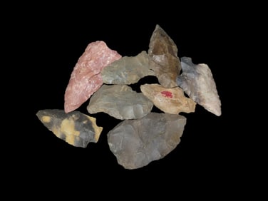 Group of Arrowheads Midwest, EX Gary Noel