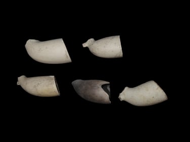 Antique German Kaolin Trade Pipes, Lot of 5