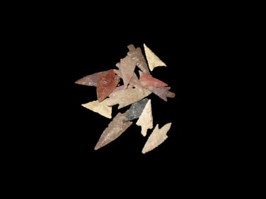 15 Arrowheads, Saharan Neolithic, Sahara Desert, 4000-6000 Years BP
