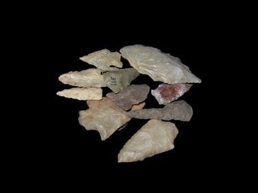 Group of Arrowheads Midwest, EX Gary Noel