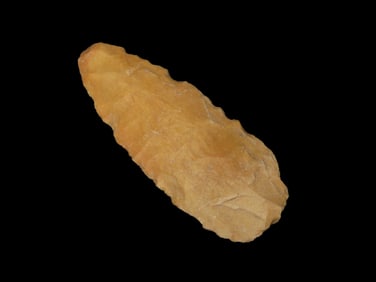 3 3/4" Orange Stained Cobbs Knife, Adams Co., IL