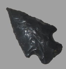 1 1/4" Hells Canyon Obsidian Arrowhead, Lake County Oregon
