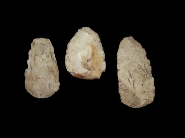 Grouping of 3 Woodland Tools Found by Walter Johnson in Seneca, Illinois, Across From Skrivany