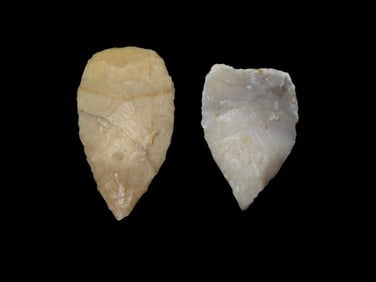 Grouping of 2 Blades, 1 Highly Translucent Found by Walter Johnson in Seneca, Illinois, Across From