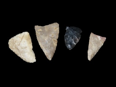 Grouping of 4 Triangles Found by Walter Johnson in Seneca, Illinois, Across From Skrivany Funeral