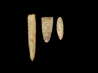 Grouping of 3 Artifacts, 1 Expectional Pencil Drill Found by Walter Johnson in Seneca, Illinois,