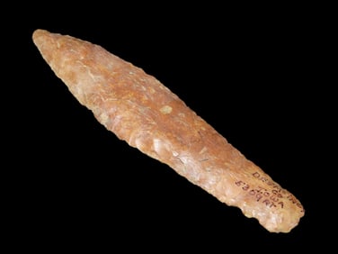 6" x 1 3/8"  Morse Knife, Motley COA, found in Des Moines Co., Iowa off Hwy 99 in Bluff Top Creek