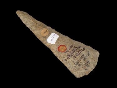 6 1/2" x 2 1/8" Archaic Knife/Preform, Dickey COA, found in Broom Co., New York