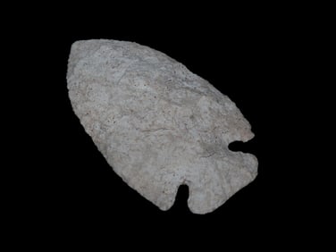 3 3/4" x 1 7/8"  Thebes, Dickey COA, found in Illinois, Pict. in Who's Who In Indian Relics #6 p.98,