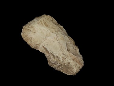 3 1/2" Flint Celt  Found by Geoff Sandt in St. Louis Co. Missouri, Known as the Rockhunter on