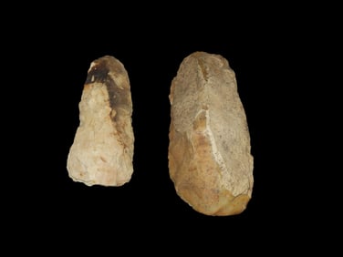 Grouping of 2 Archaic Tools Found by Geoff Sandt in St. Louis Co. Missouri, Known as the Rockhunter