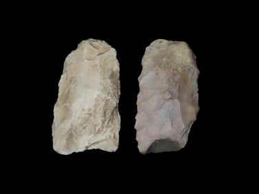 Grouping of 2 Artifacts Found by Geoff Sandt in St. Louis Co. Missouri, Known as the Rockhunter on