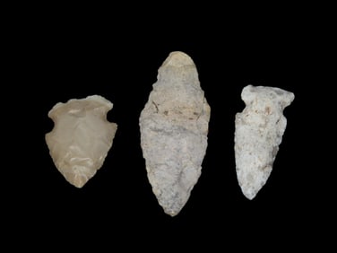 3 Quality Arrowheads EX: Schoon Woodford Co IL.