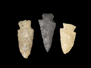 3 Quality Arrowheads , EX: Schoon Woodford Co IL.