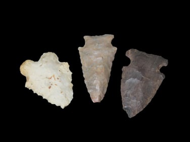 3 Quality Arrowheads, EX: Schoon Woodford Co IL.