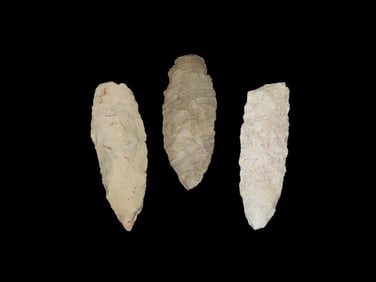 3 Quality Arrowheads, EX: Schoon Woodford Co IL.