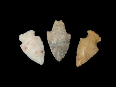 3 Quality Arrowheads, EX: Schoon Woodford Co IL.