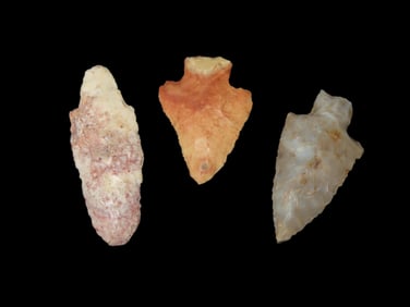 3 Quality Arrowheads, EX: Schoon Woodford Co IL.