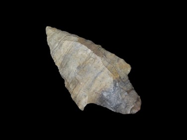 2 3/8"x1 1/4" Moline Chert Adena, EX: Schoon Woodford Co IL.