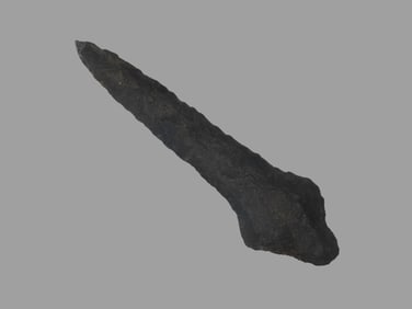 3 5/8" x 1" Drill, Dickey COA, found in Washington Co., Pennsylvania, Ex Alan Atkins, Ex Jim Lee