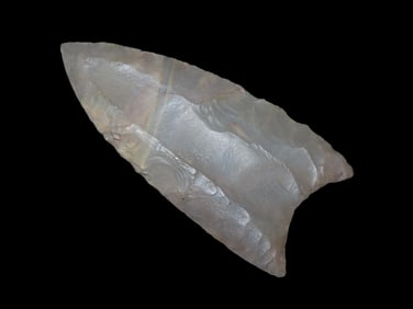 2 5/8"x1 1/4" Fluted Clovis, Alabama, Restored, EX: Walt McIntire.