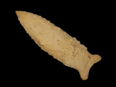 3 1/16" x 7/8" Greenbrier, Motley COA, found in Union Co., Illinois, Ex Robert Brusatte Collection