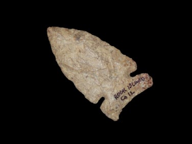 2 1/8" X 1 /16" Kessel Side Notched, Dickey COA, Found in Rock Island Co. Illinois, Ex Bill Pettit