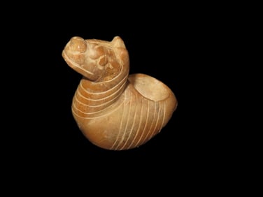 2 1/4" x 1 3/4" Llama Effigy Canopa, Motley COA, found in Peru