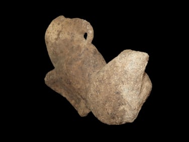 10 3/4" x 8" Volcanic Stone Bird/Animal Effigy, Motley COA, found in Western United States