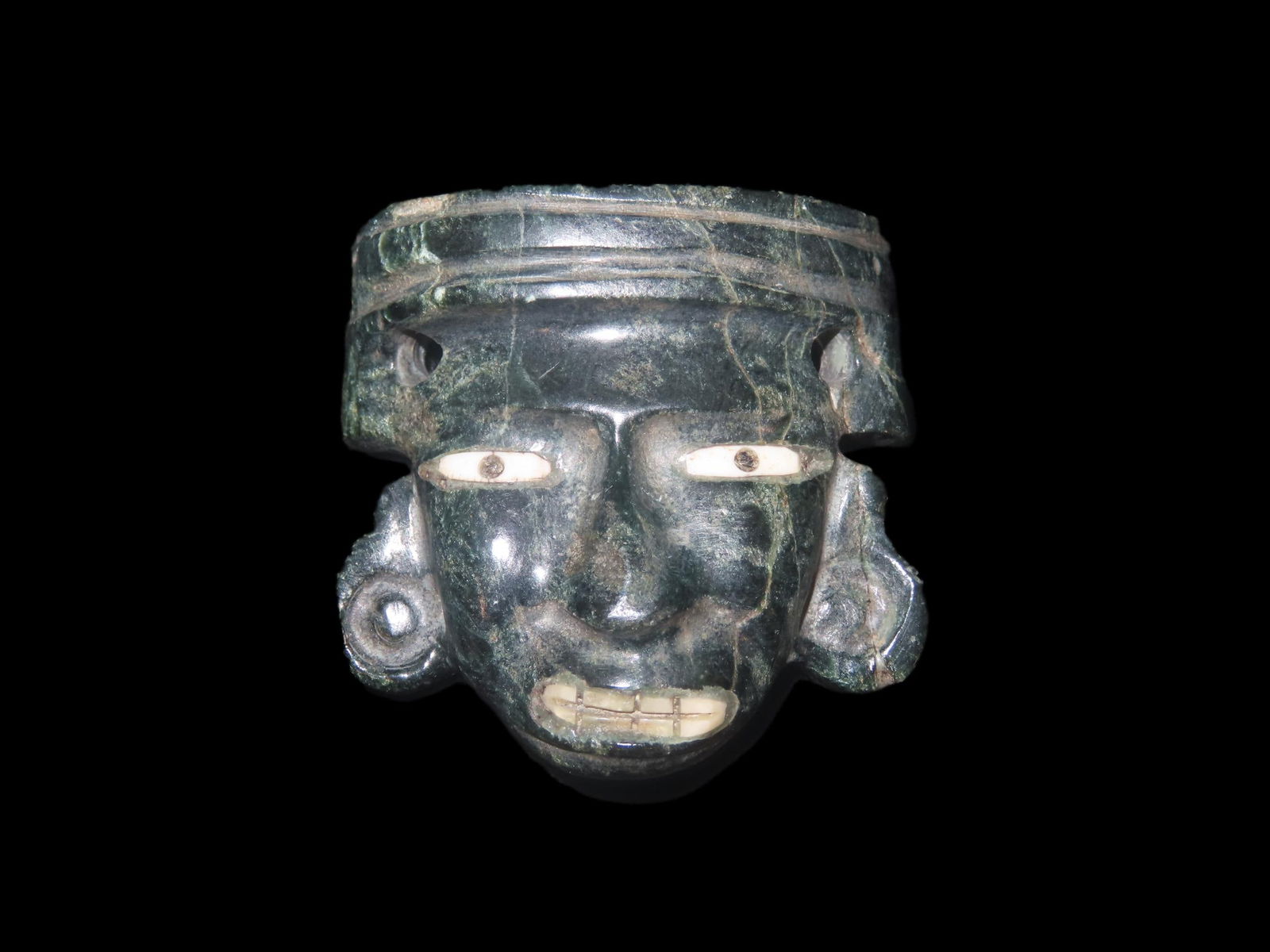 2" x 2" Pre Columbian Mayan, Aztec Jade And Shell Inlaid Central America Belize (1 of 6)