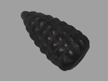 3 1/8" x 1 5/8" Hematite Corn Effigy Idol, Motley COA, found in Peru, Ex Steve Barras Estate