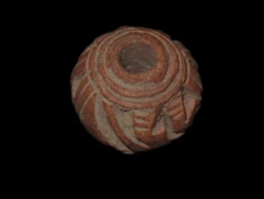 Effigy Bead Of A Rabbit Pre Columbian Bead Nicely Engraved Machalilla Culture 1500-BCE  Found In