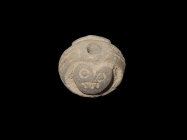 Effigy Bead Of An Frog Pre Columbian Bead Nicely Engraved Machalilla Culture 1500 BCE to 1100 BCE
