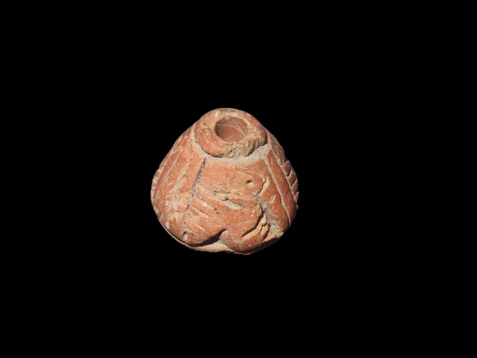 Effigy Bead Of a Walking Bird Pre Columbian Bead Nicely Engraved Machalilla Culture 1500 BCE to 1100: Effigy Bead Of a Walking Bird Pre Columbian Bead Nicely Engraved Machalilla Culture 1500 BCE to 1100 BCE Found in Ecuador