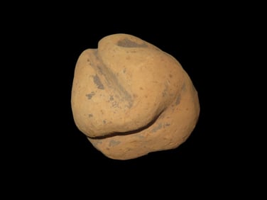 1 3/4" Poverty Point Pottery Effigy Cooking Ball Union Parish Louisiana