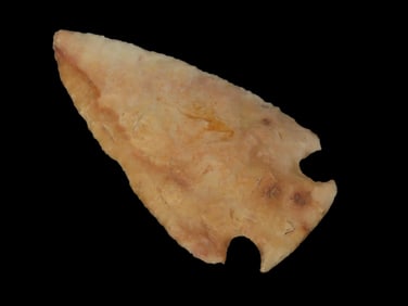 3 1/2" x 1 7/8" Snyders Heated Burlington Chert Found In Pike Co IL Nice Color Few Small Dings But