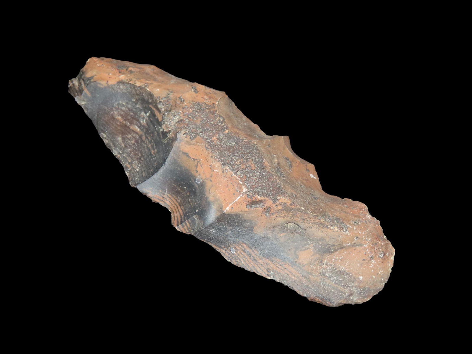 6 1/4" x 2 1/8" Archaic To Paleo Knife Tiger Chert, High Plains Sweetwater Co Wyoming (1 of 4)