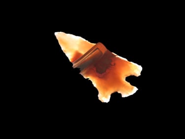 1 1/8" x 3/8" Bird point Flint Ridge Ohio EX: Heike Collection