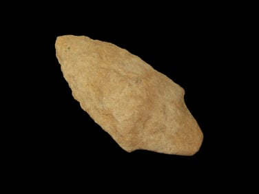 2" x 7/8" Morrow Mountain Pt, found at The Beaver Site on the Marvin Farm in Attleboro,