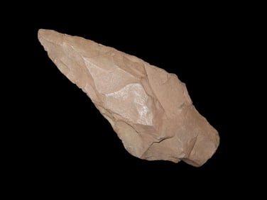 2 7/8" x 1 1/8" Morrow Mountain Pt, found at The Beaver Site on the Marvin Farm in Attleboro,