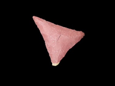 1 1/4" x 1 1/4" x 1" Susquehannock Triangle, Late Woodland 1500-400 BP, found at The Beaver Site on