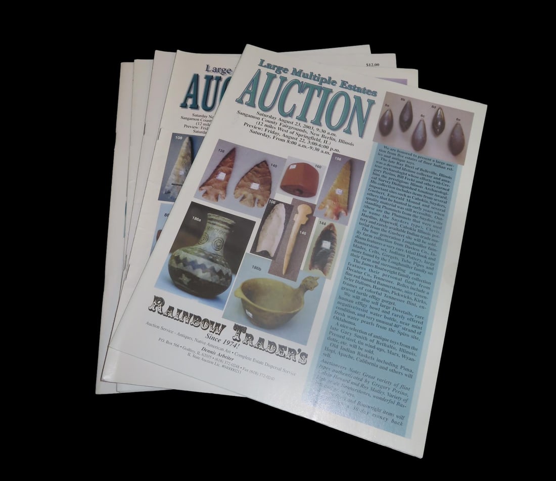 Set of 5 Various Years of Rainbow Traders Auction Catalogs: Set of 5 Various Years of Rainbow Traders Auction Catalogs