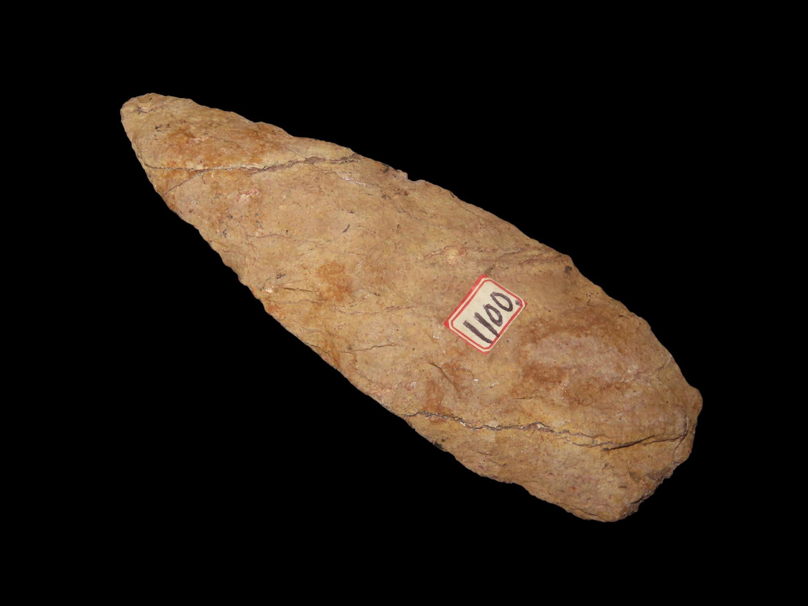 4 3/8" x 1 1/2" Archaic Blade, found at The Beaver Site on the Marvin Farm in Attleboro, (1 of 5)